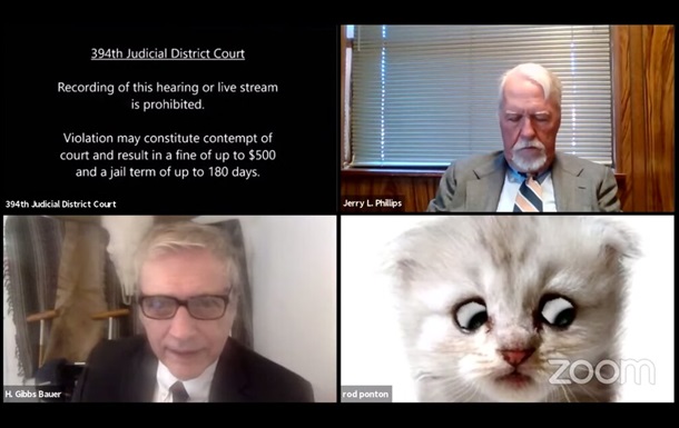 Юрист у США з явився на онлайн-суді під виглядом кота