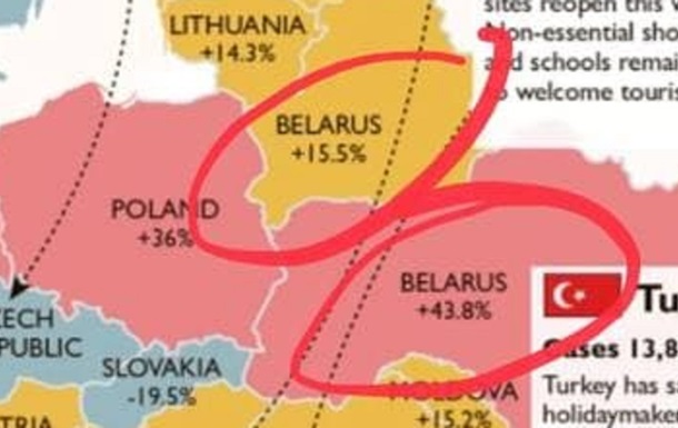 Україну на обкладинці Тhe Times підписали Білоруссю