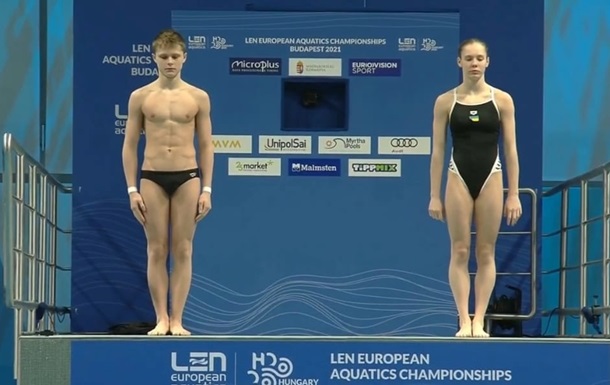 Украина выиграла золото в смешанных прыжках в воду с вышки