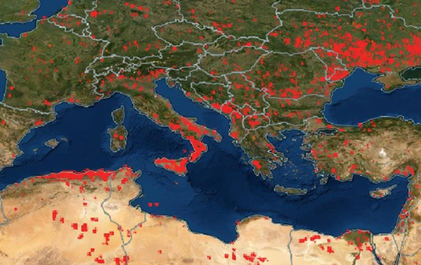 NASA опублікувало карту пожеж Землі