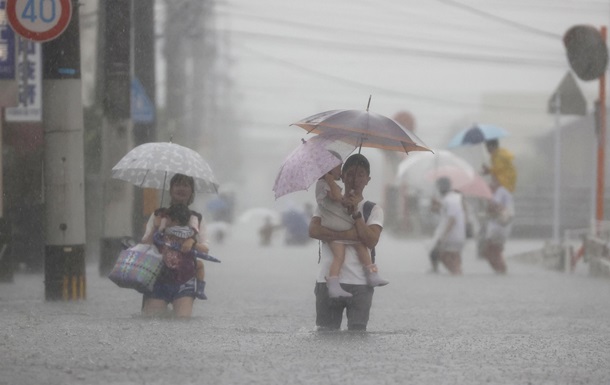 В Японии дожди привели к наводнениям