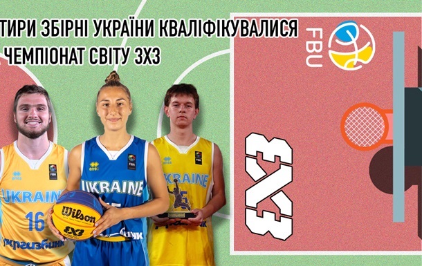 Четыре сборные Украины по баскетболу 3х3 сыграют на чемпионатах мира