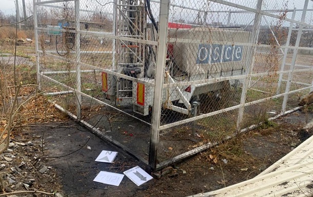 Штаб ООС показал поврежденный комплекс видеонаблюдения ОБСЕ