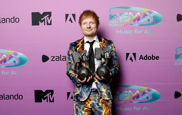 MTV EMA 2021: виконавцем року став Ед Ширан
