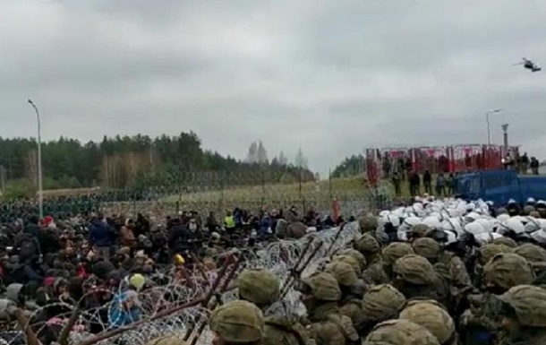 Опубліковано відео обстановки на кордоні Польщі