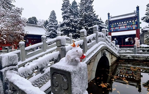На Китай випали сильні снігопади