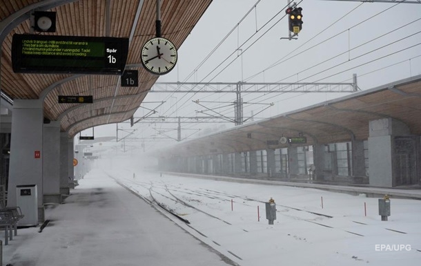 В Швеции остановили движение поездов из-за сильных морозов