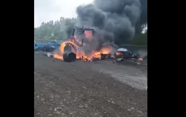 На Харьковщине вражеская ракета попала в трактор