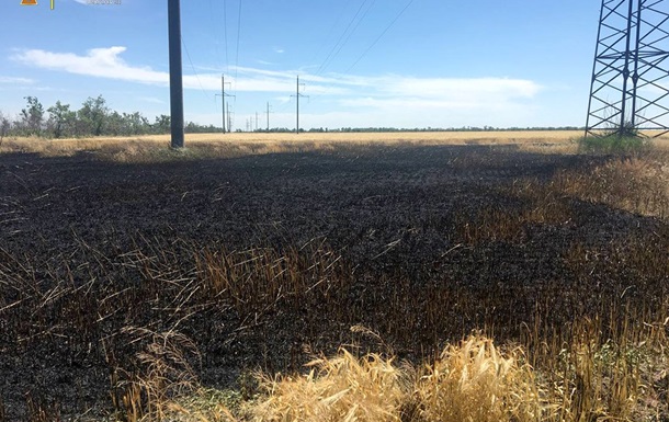 На Николаевщине сгорели 82 га пшеницы, ангар и насосная станция