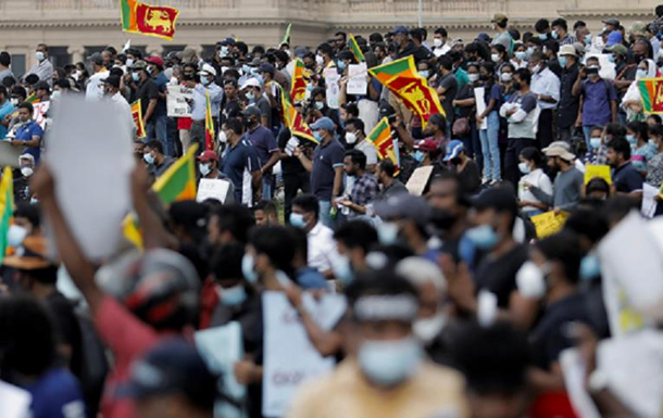 The protesters seized the residence of the President of Sri Lanka
