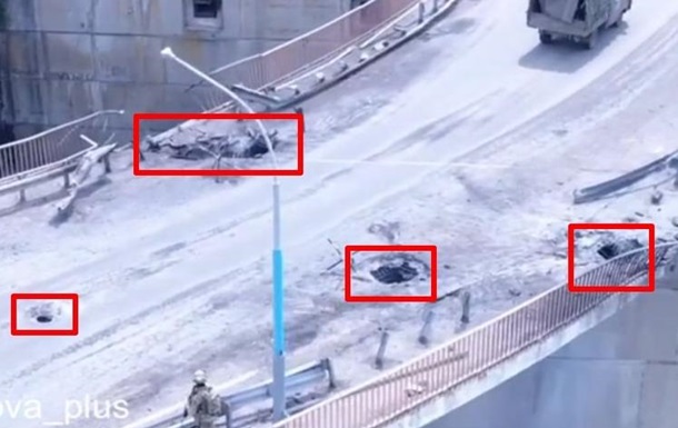 З`явилося відео з Каховського моста після удару ЗСУ