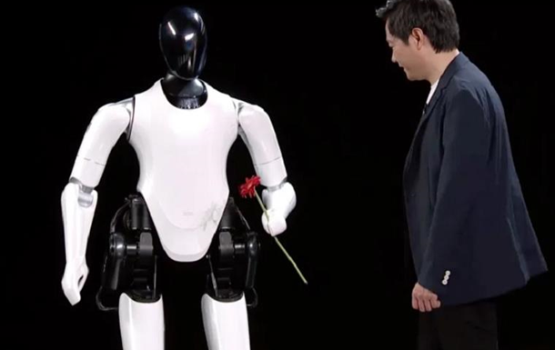Китайцы представили робота, который умеет ходить и дарить цветы