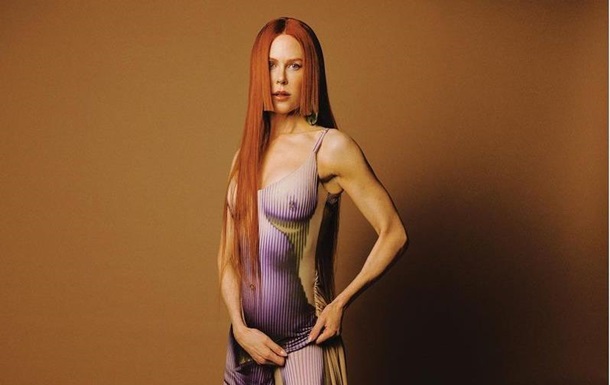 Николь Кидман в  голом  платье снялась для обложки модного журнала