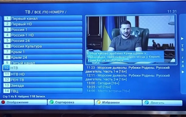 Киберактивисты запустили обращение Зеленского на крымских телеканалах
