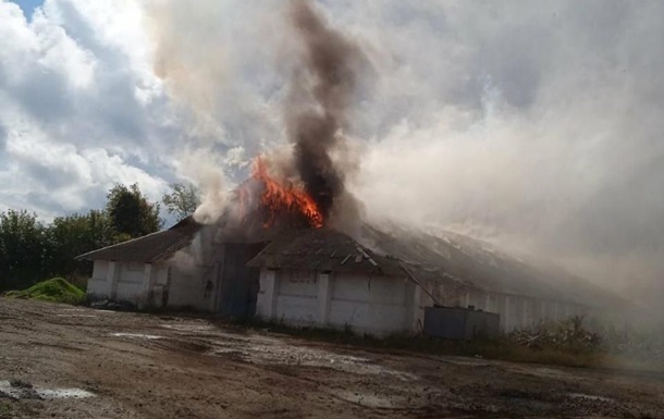 Warehouses with grain caught fire in Sumy region after shelling