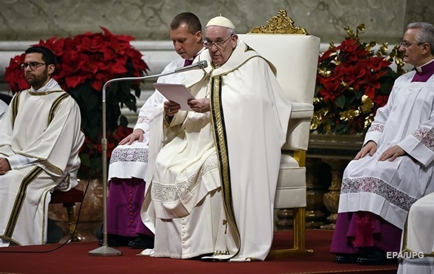 Папа Римський на Різдво закликав пам ятати про українців