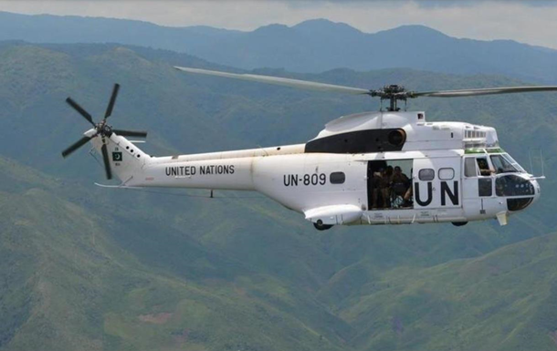 UN mission helicopter fired at in Congo