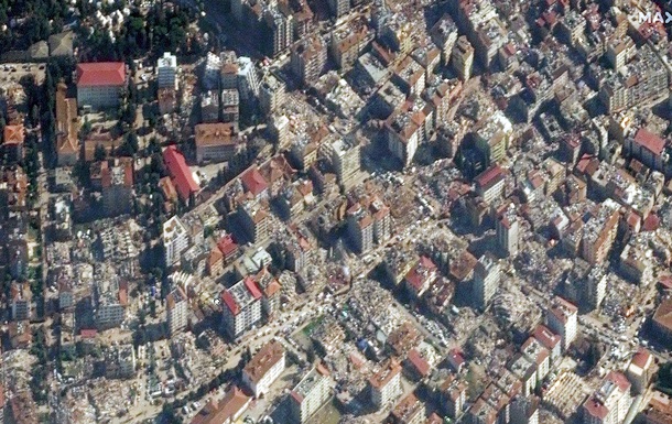 The city affected by the earthquake in Turkey shown in satellite images