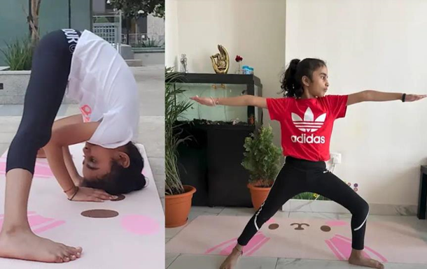 The youngest yoga instructor is a 7-year-old girl
