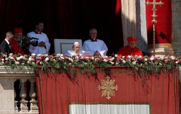 Папа Римський згадав про Україну та Росію на Великдень