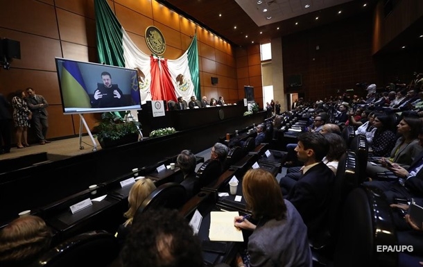 Зеленський виступив перед Конгресом Мексики