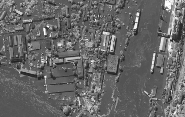 З’явилися нові фото затопленої Херсонщини із супутника