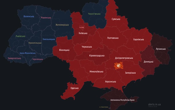 У низці областей України оголошено повітряну тривогу