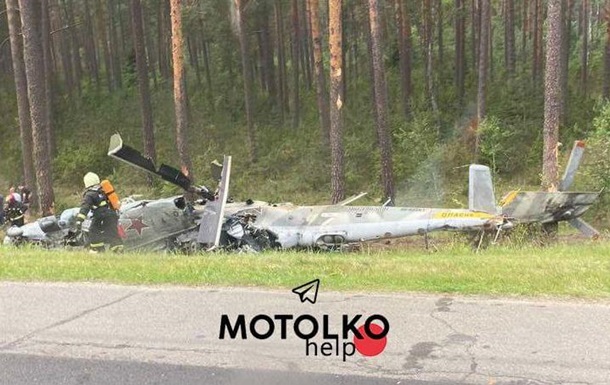У Білорусі впав військовий вертоліт