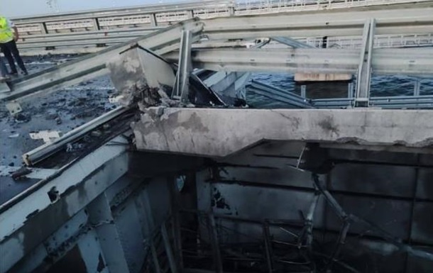 Появилось видео  ночной атаки  на Крымский мост