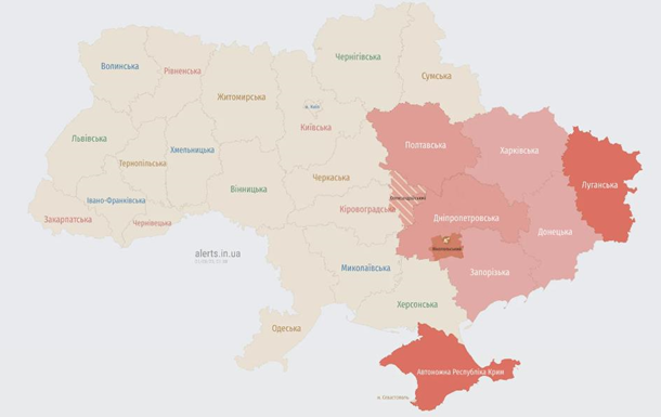 У низці областей України оголошено повітряну тривогу