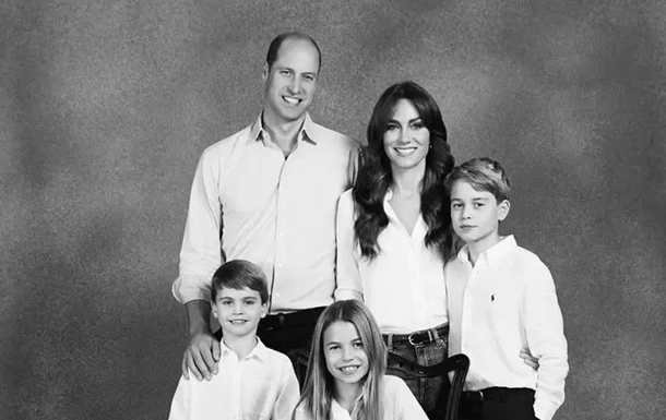 Представлено різдвяну листівку Кейт Міддлтон і принца Вільяма з дітьми
