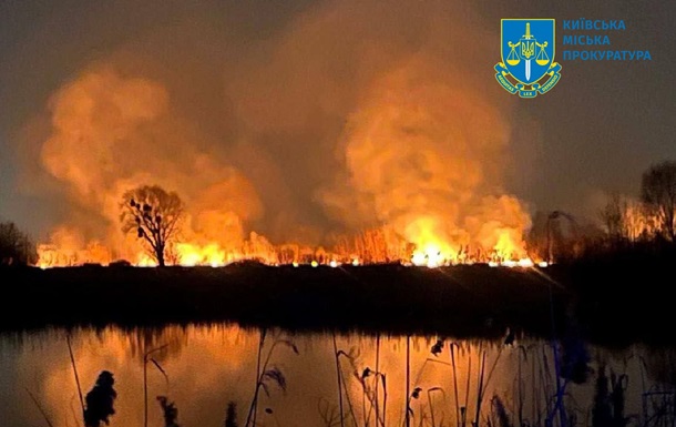 В Киеве расследуют пожар на территории заказников