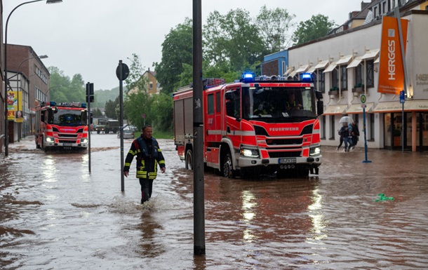 В Германии возникло масштабное наводнение, фиксируемое  раз в 50 лет 