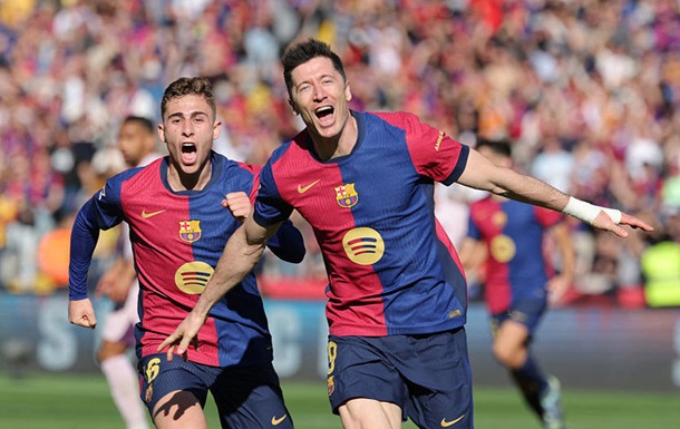 Барселона з дублем Левандовськи розгромила Жирону