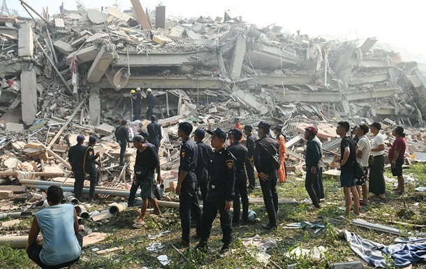 Кількість загиблих внаслідок землетрусу у М янмі перевищила 2700 осіб