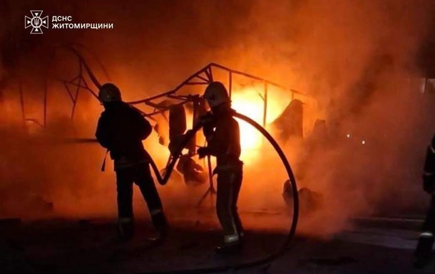 Атака дронов на Житомир: фото последствий