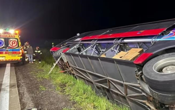 В Польше перевернулся автобус с военнослужащими США