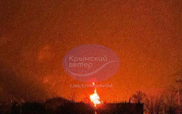 В Крыму произошел пожар на нефтебазе – соцсети