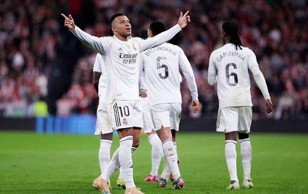 Дубль Мбаппе допоміг Реалу розгромити Атлетік