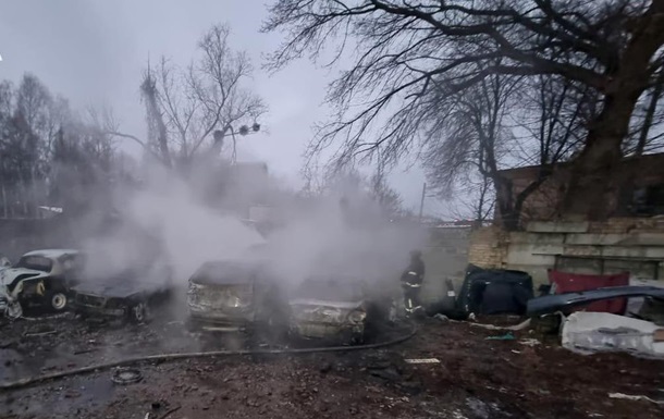 Атака на Киев: горят три многоэтажных здания