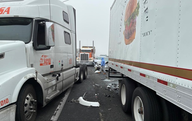 В США из-за тумана столкнулись почти 60 автомобилей