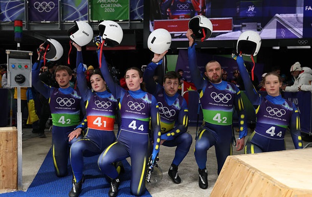 В смешанной эстафете на санях Украина на Олимпиаде в Италии стала шестой
