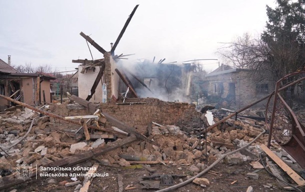 В Запорожье  шахед  разрушил дом, есть погибшие