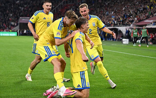 Сборная Украины завершила матч со сборной Венгрии с одним голом