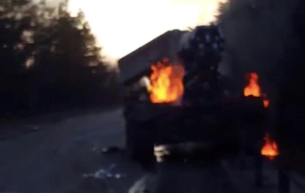 Под Черниговом разбита колонна войск РФ: появилось видео