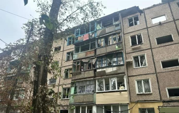 В Кривом Роге  шахед  попал в пятиэтажку